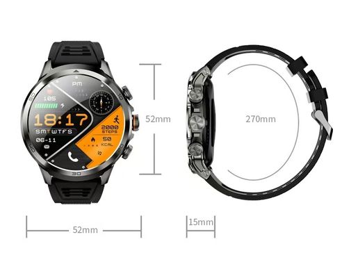 H19 Sim Card Smart Watch 4G Android / Rotating Camera Smart Watch 1.95 Inch AMOLED 1990mAh