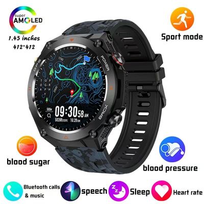 1ATM Waterproof GPS Smart Watch 1.45 Inch Magnetic Charging SmartWatch KC82