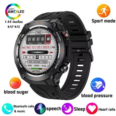 1ATM Waterproof GPS Smart Watch 1.45 Inch Magnetic Charging SmartWatch KC82
