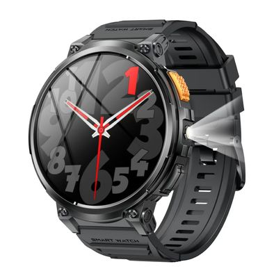 K66 Outdoor Sport Smart Watch Large Screen Big Battery IP68 Waterproof Flashlight