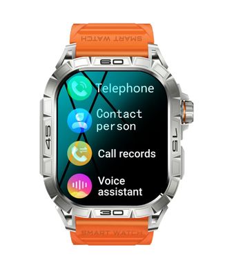 K63 PRO Outdoor Sport Smart Watch 1.96 inch AMOLED Screen BT Call Music Player