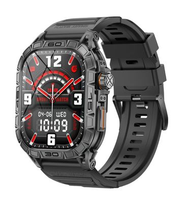 K63 PRO Outdoor Sport Smart Watch 1.96 inch AMOLED Screen BT Call Music Player
