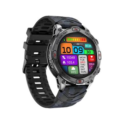 KC86 Men Smart Watch 1.43 Inch HD Large Screen BT Call Flashlight Compass Smart Watch 450mAh
