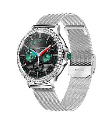 NX19 Waterproof Smart Watch Fitness Tracker 1.3 Inch Round Smartwatch For Ladies