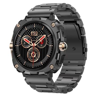 AK71 Men Smart Watch Amoled Screen Rotary Button BT Call Health Monitoring Smartwatch