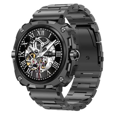 AK71 Men Smart Watch Amoled Screen Rotary Button BT Call Health Monitoring Smartwatch