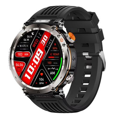 HT30 IP68 Waterproof Sport Smart Watch , 600mAh Battery SmartWatch With Flashlight Compass