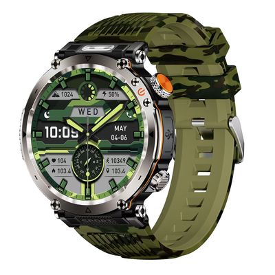 HT30 IP68 Waterproof Sport Smart Watch , 600mAh Battery SmartWatch With Flashlight Compass