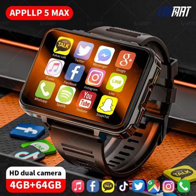 APPLP 5 MAX 4G Sim Card Android Smartwatch 4G Video Call Smart Watch 2.4 Inch