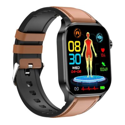 ET580 Smart Watch 2.04 Inch AMOLED SOS Heart Rate Uric Acid BML Smartwatch
