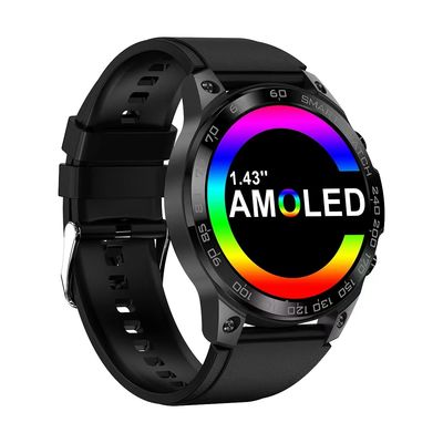 DM50 Men Smart Watch Amoled Display BT Call Smartwatch With Music Player