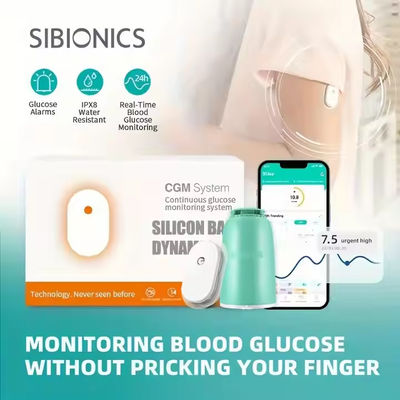 Portable Home Continuous Glucose Monitor Painless Blood Collection With Small Bluetooth Transmission