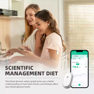 Portable Home Continuous Glucose Monitor Painless Blood Collection With Small Bluetooth Transmission