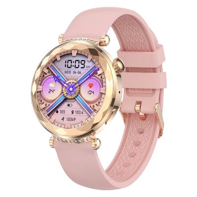 HK88 Smart Watch for Ladies 1.19-inch AMOLED Screen BT Call Music Control Women's Health