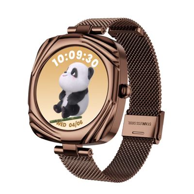 AW5 Women's Fashion Smart Watch 1.09 Inch AMOLED Square BT Call Female Health