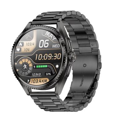 CF52 Sports Men Smart Watch Outdoor Flashlight 1.75" Amoled Screen 600mAh Battery