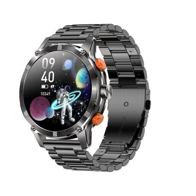 CF55 Men Smart Watch 1.7-inch Screen Fitness Tracker 530mAh Battery Stainless Steel Strap
