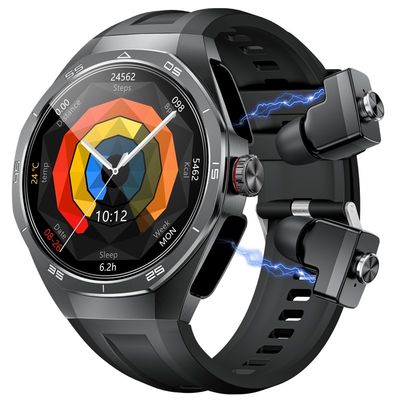 GT97 Sport 2 In 1 Smartwatch With Earbuds TWS Bluetooth Earphone BT Call Sound Music Playback