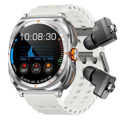 GT98 TWS 2 In 1 Earbuds And Smartwatch Headset BT Call with Heart Rate Play Music