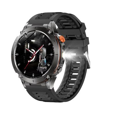 Y101 GPS Outdoor Sports Smart Watch with Flashlight 1.43inch Screen 730mAh Health Monitoring 3ATM Waterproof