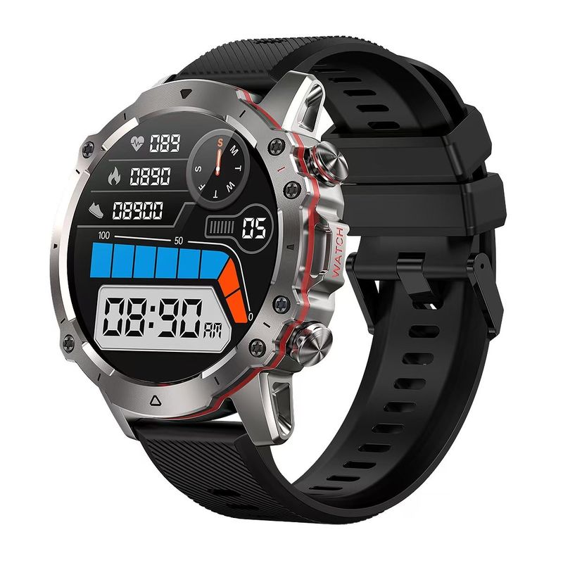 AK56 Smartwatch Bluetooth Call Men'S Fitness Tracker Watch 1.43 Inch