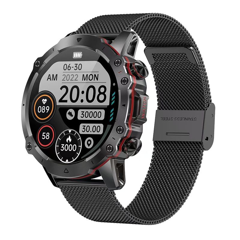 AK56 Bluetooth Sport Smart Watch 1.43 Inch Round Screen Sport Heart Rate Waterproof Smartwatch