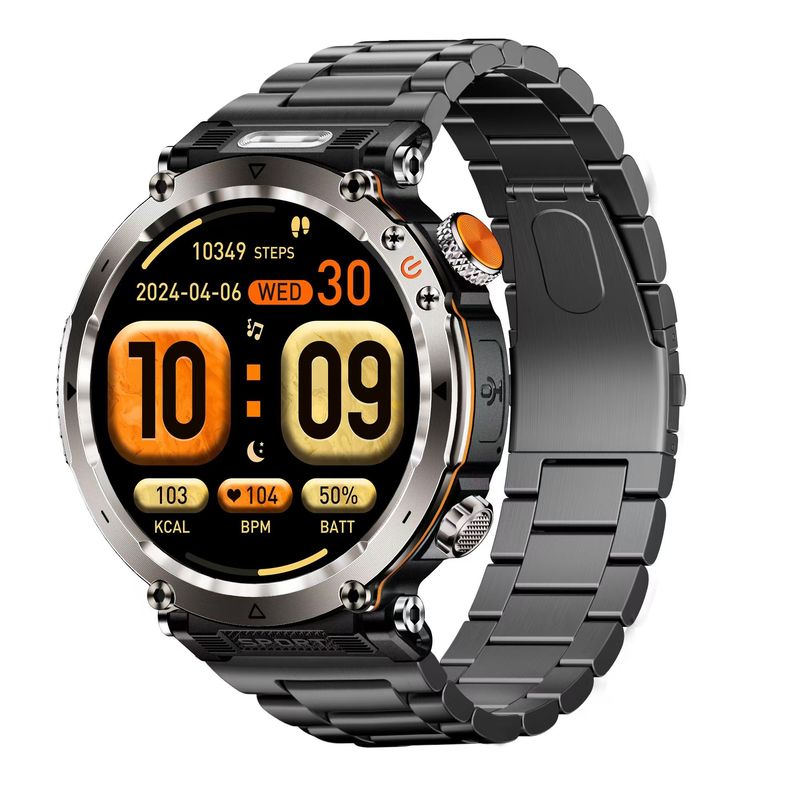 HT30 IP68 Waterproof Sport Smart Watch , 600mAh Battery SmartWatch With Flashlight Compass