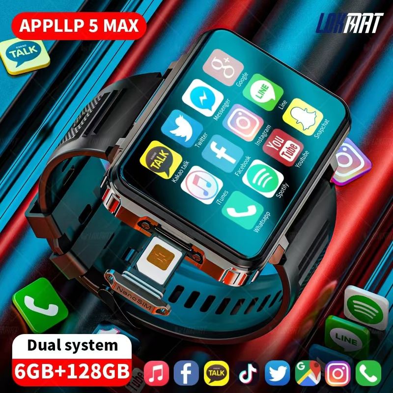 APPLP 5 MAX Android 10.7 Smartwatch GPS Navigation Smart Watch With Sim Card Camera