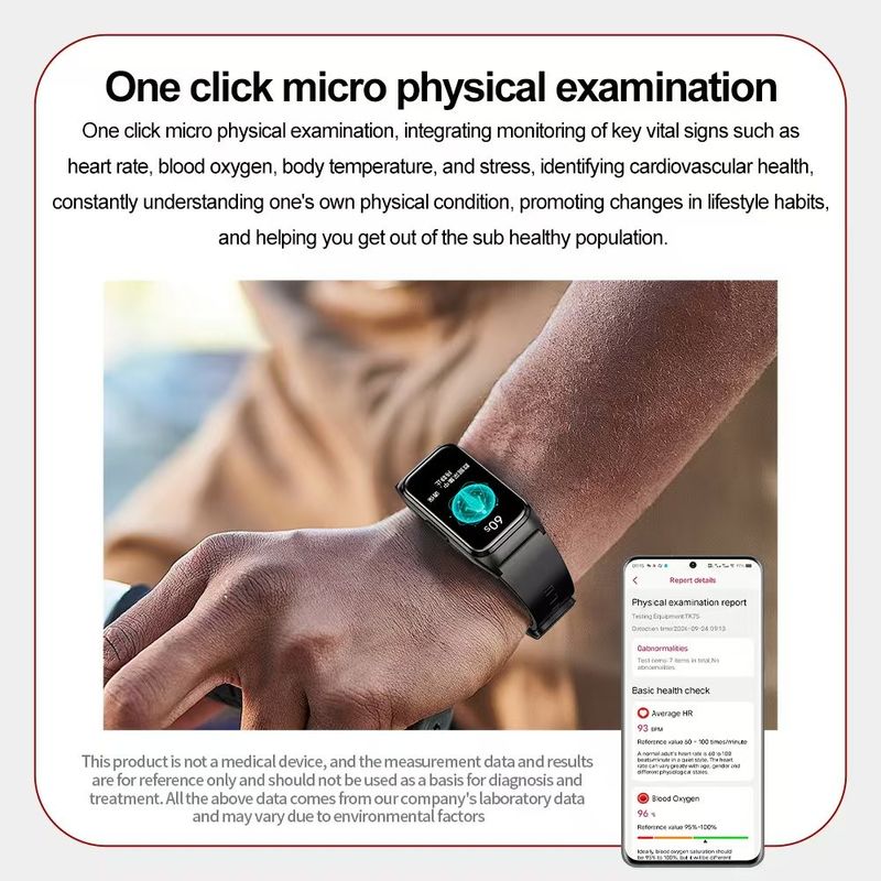 TK75 Sport Smart Watch Heart Rate Body Temperature Fitness Tracker 250mAh Battery