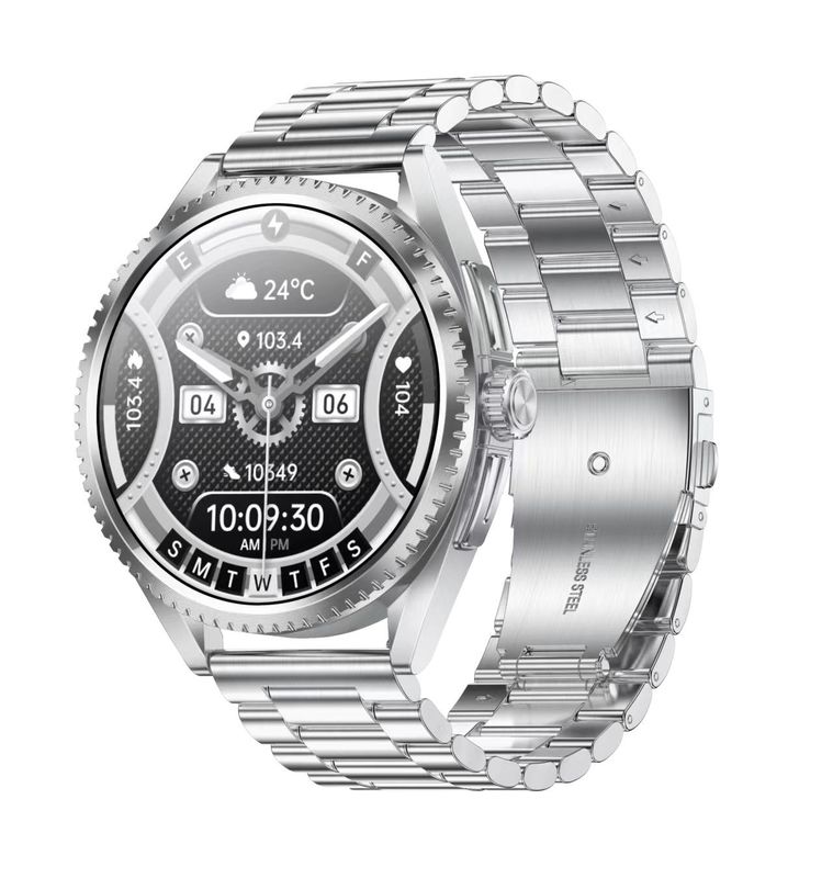 CF52 Sports Men Smart Watch Outdoor Flashlight 1.75" Amoled Screen 600mAh Battery