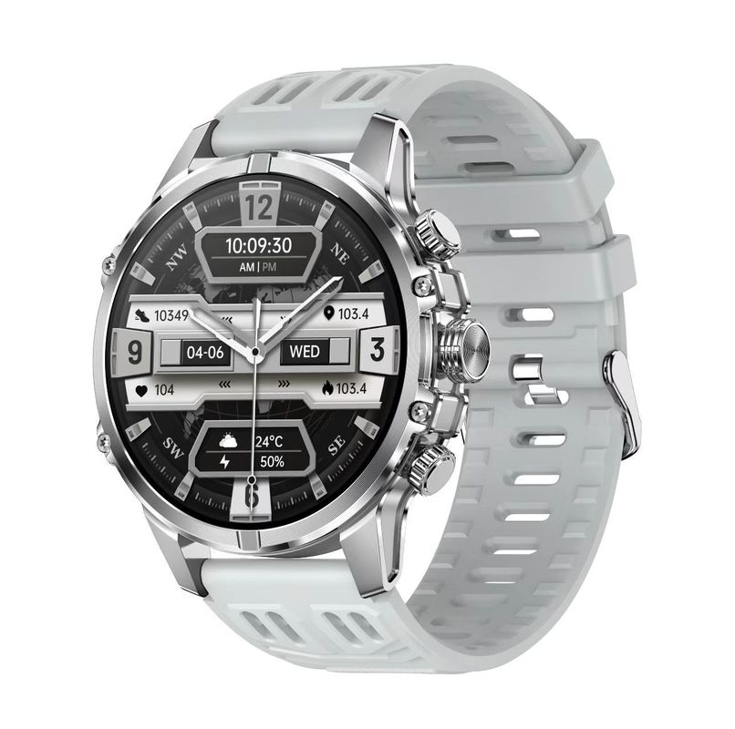 CF53 Outdoor Men Smart Watch With Flashlight 1.75Inch Amoled Heart Rate 600mAh Battery