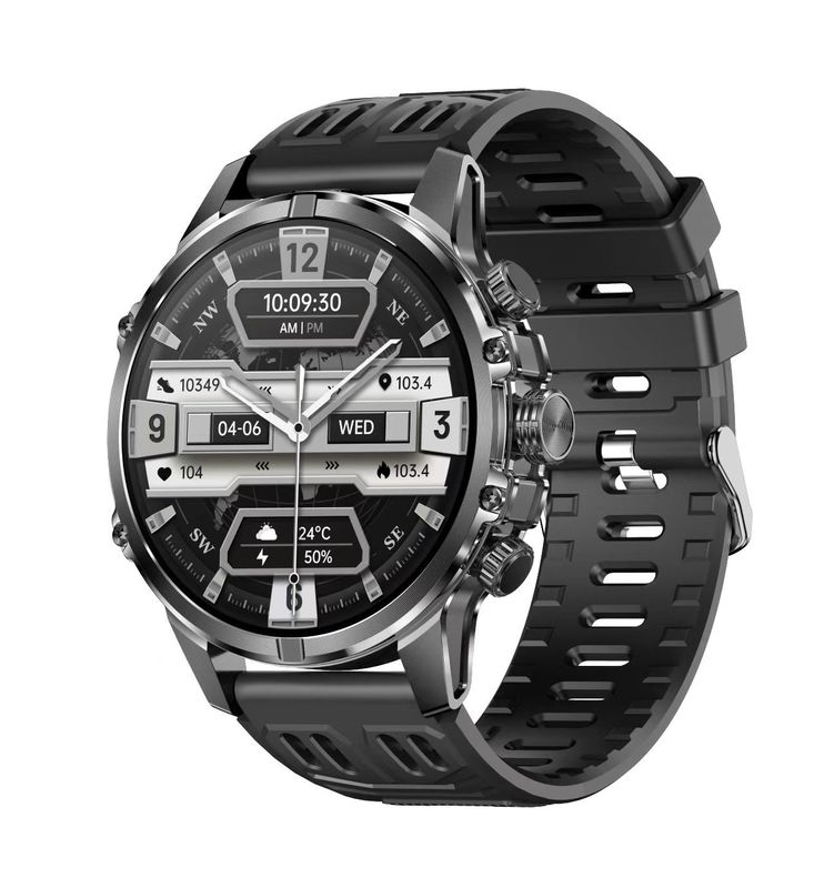 CF53 Outdoor Men Smart Watch With Flashlight 1.75Inch Amoled Heart Rate 600mAh Battery