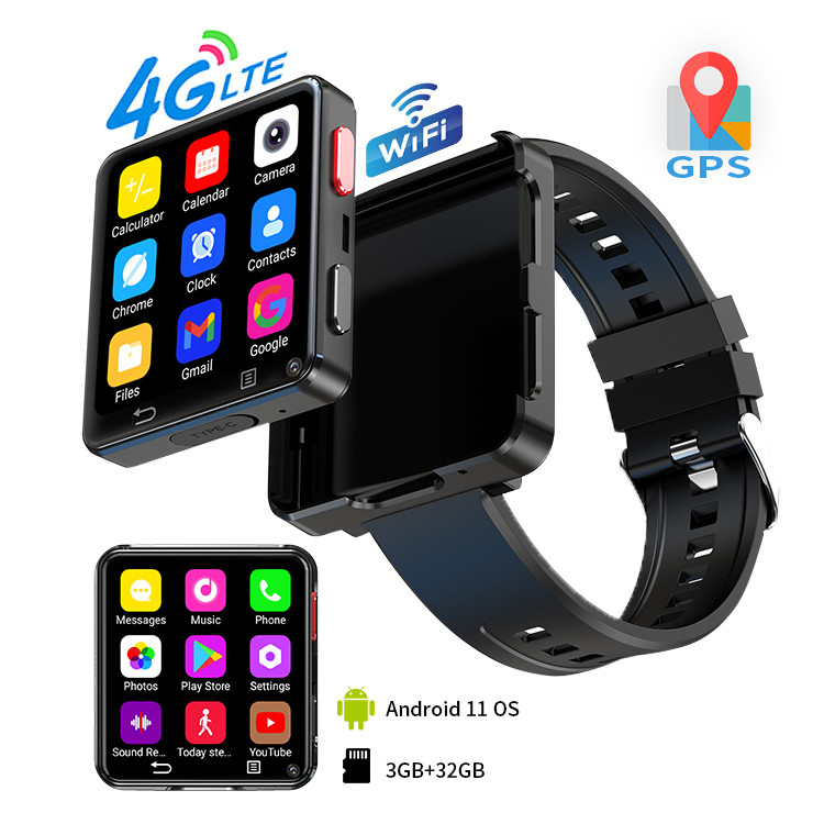 S998 4G Smart Watch With Sim Card Wifi HD Video Phone Call Android 11 Smartwatch 2.64 Inch