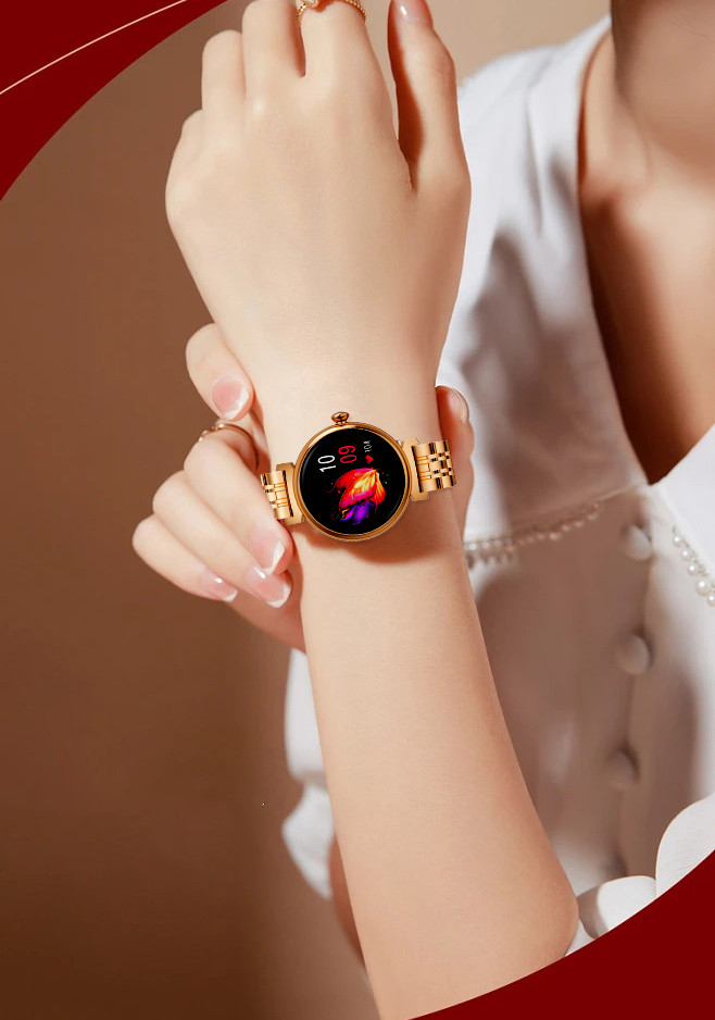 S901 Women Smart Watch 1.04 Inch AMOLED HD Screen IP68 Waterproof Smart Watch Ladies