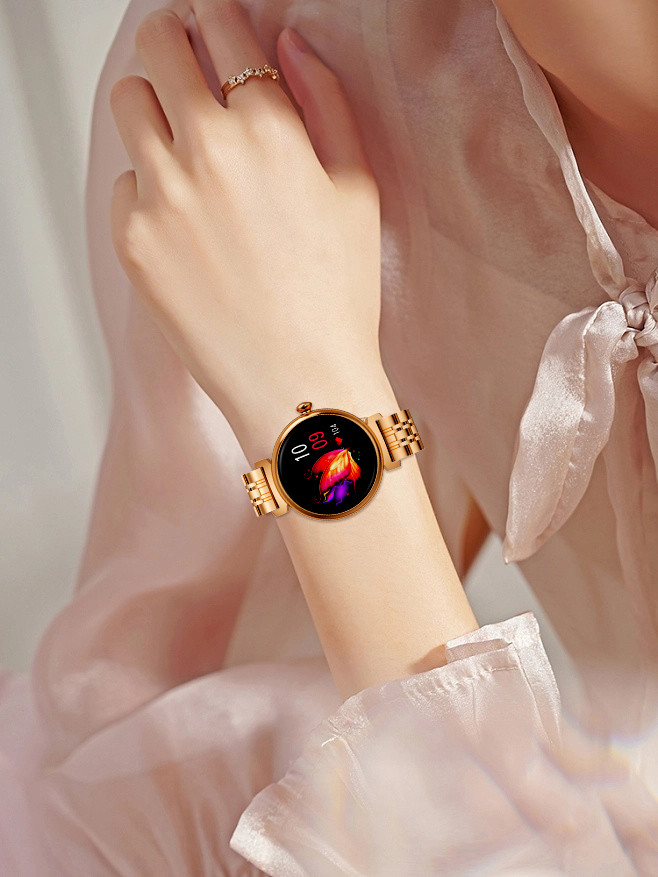 S901 Women Smart Watch 1.04 Inch AMOLED HD Screen IP68 Waterproof Smart Watch Ladies