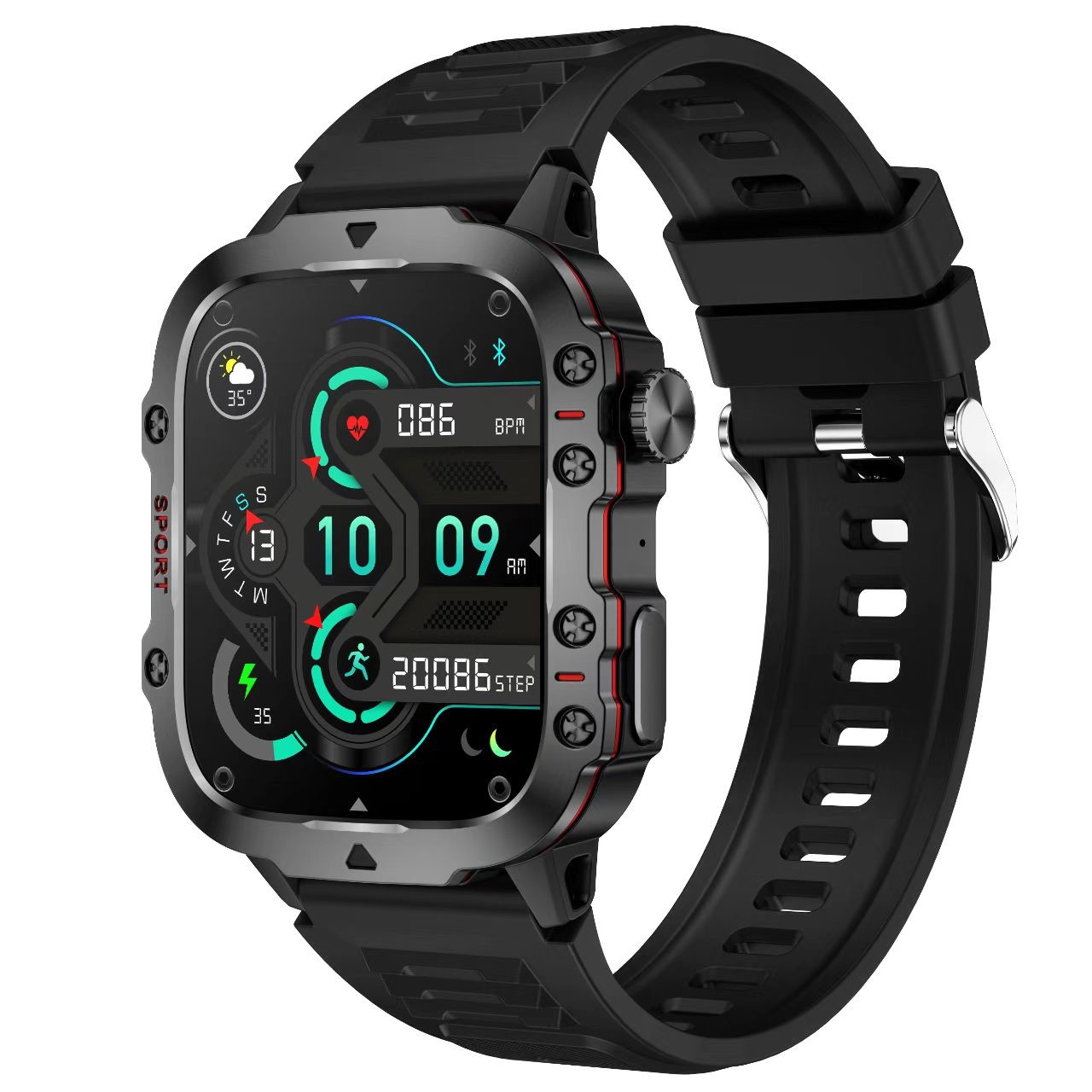 QX11 Android Sport Smart Watch Outdoor Waterproof BT Call 420mAh Blood Pressure