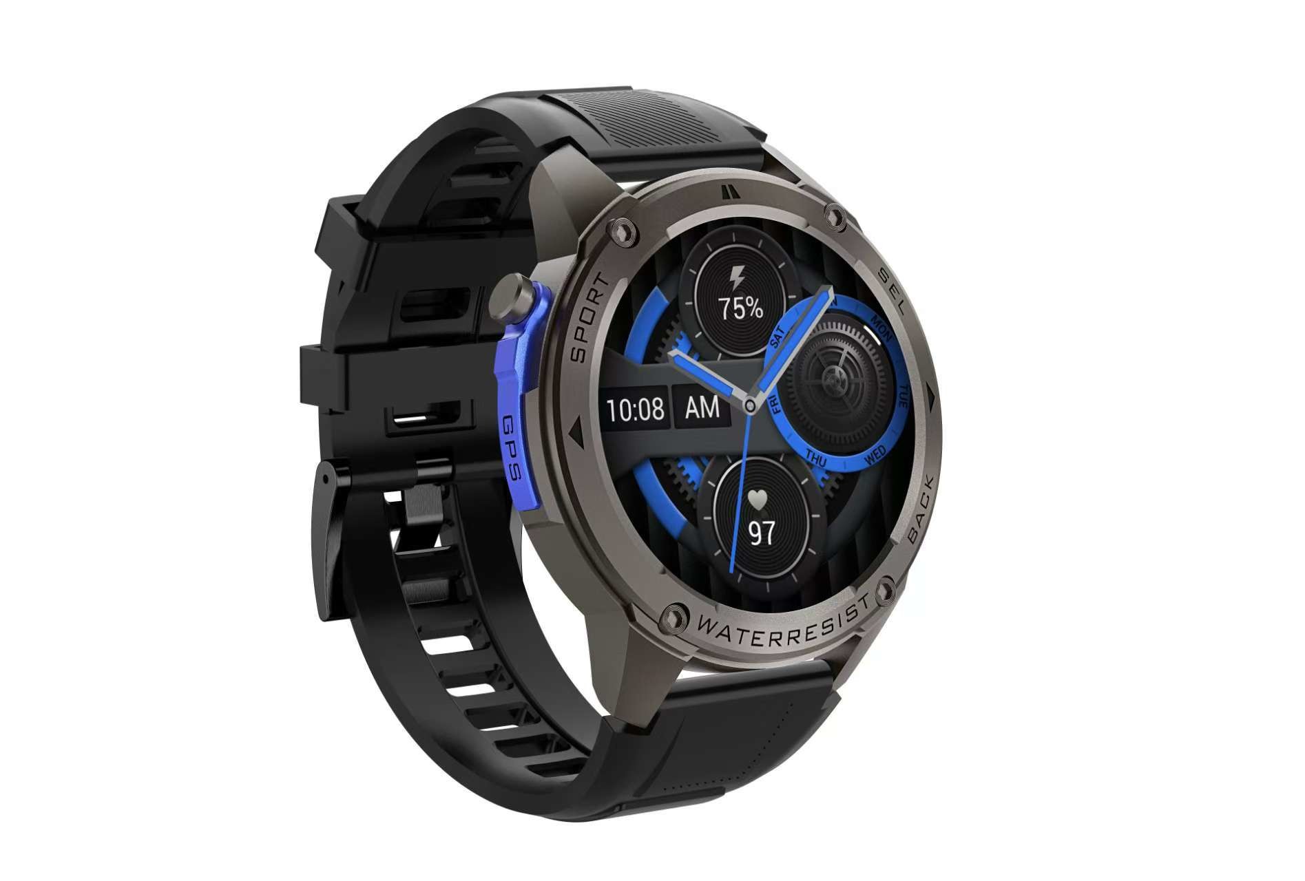 DM56 Sport Smart Watch 1.43inch AMOLED Display GPS 5ATM Waterproof 500mAh Battery