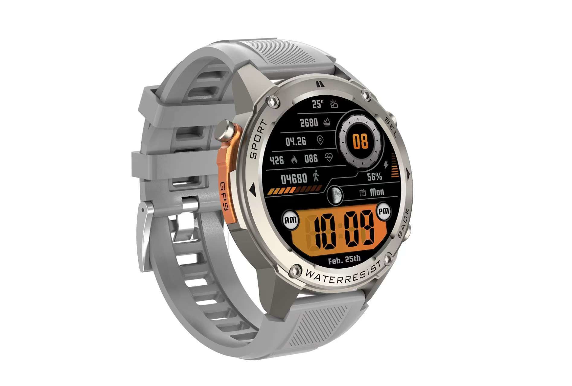 AMOLED Sport GPS Smartwatch DM56 L1+L5 Dual Frequency 5ATM Waterproof Compass Smart Watch