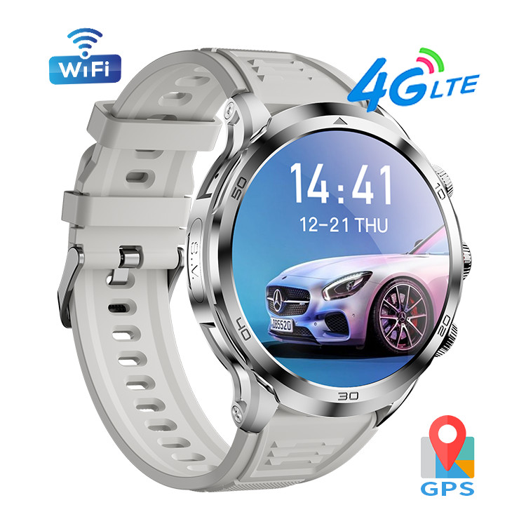 H19 Sim Card Smart Watch 4G Android / Rotating Camera Smart Watch 1.95 Inch AMOLED 1990mAh