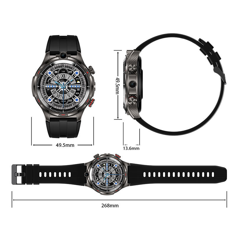 AMOLED Screen Smart Watch LW12 4G Dual Camera Smart Watch With WIFI
