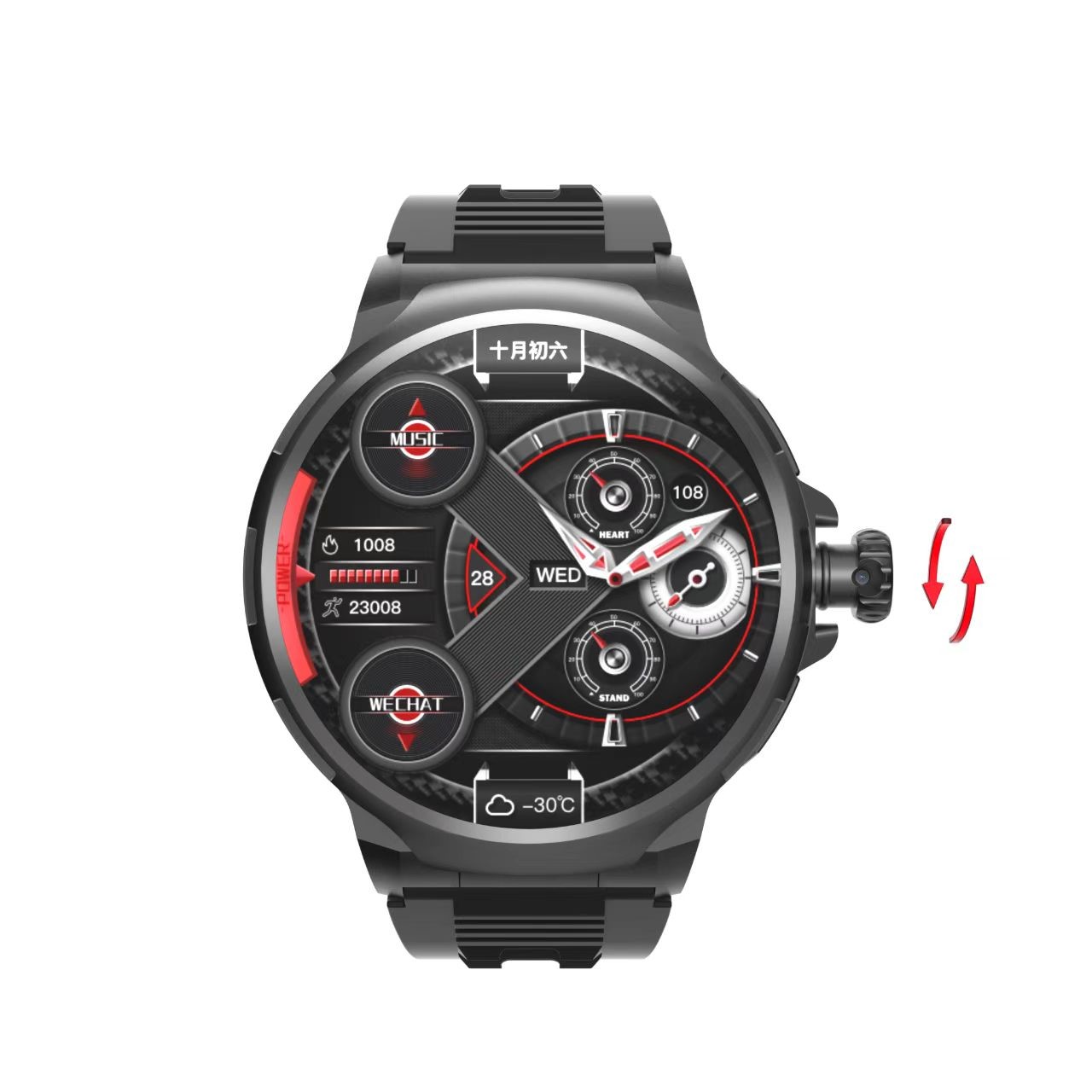 GT100 4G Smart Watch Sim Card 1.85inch GPS Positioning Navigation Camera Smart Watch