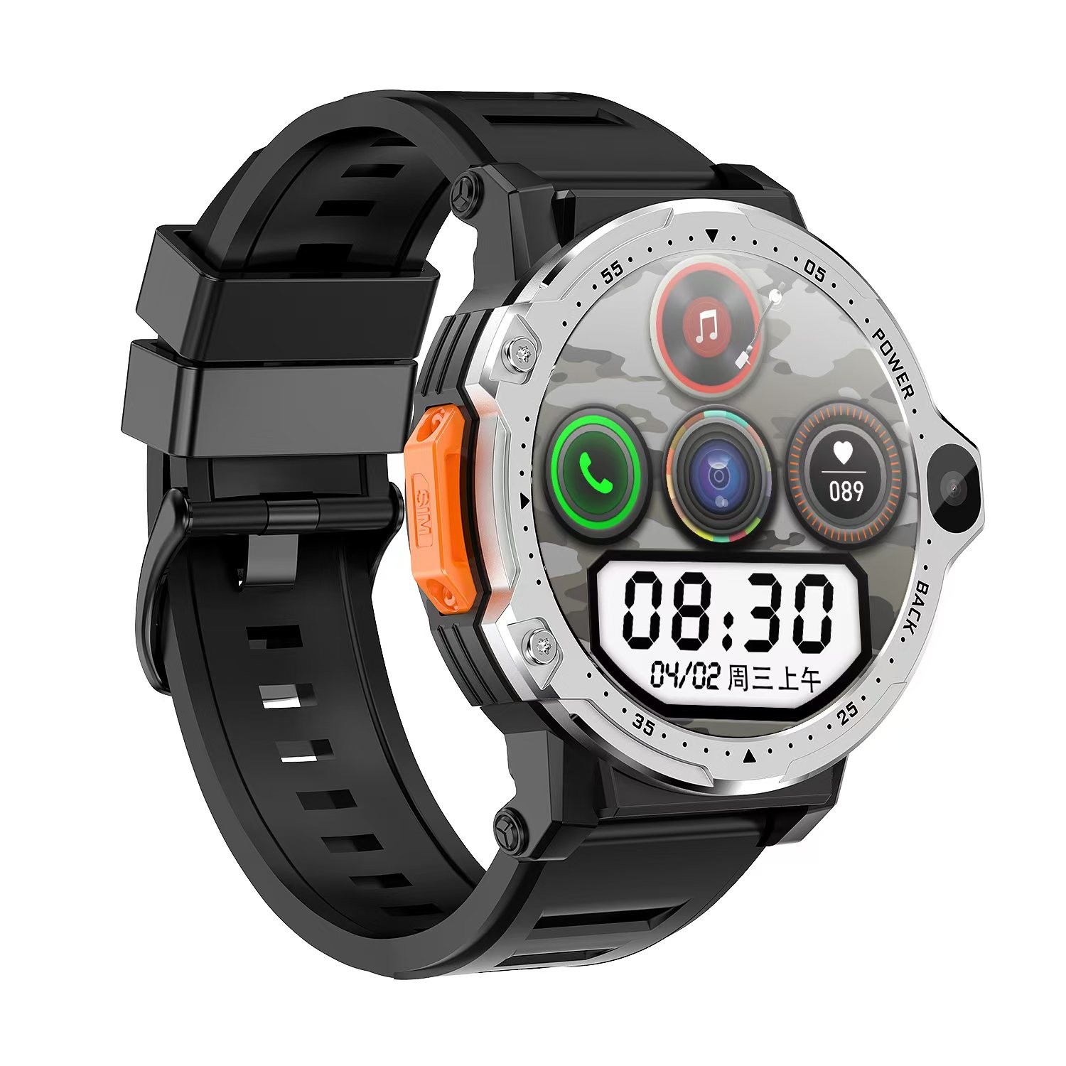 PG999 Dual Camera SmartWatch 2MP + 5MP Android Mobile Smartwatch With Wifi And Camera