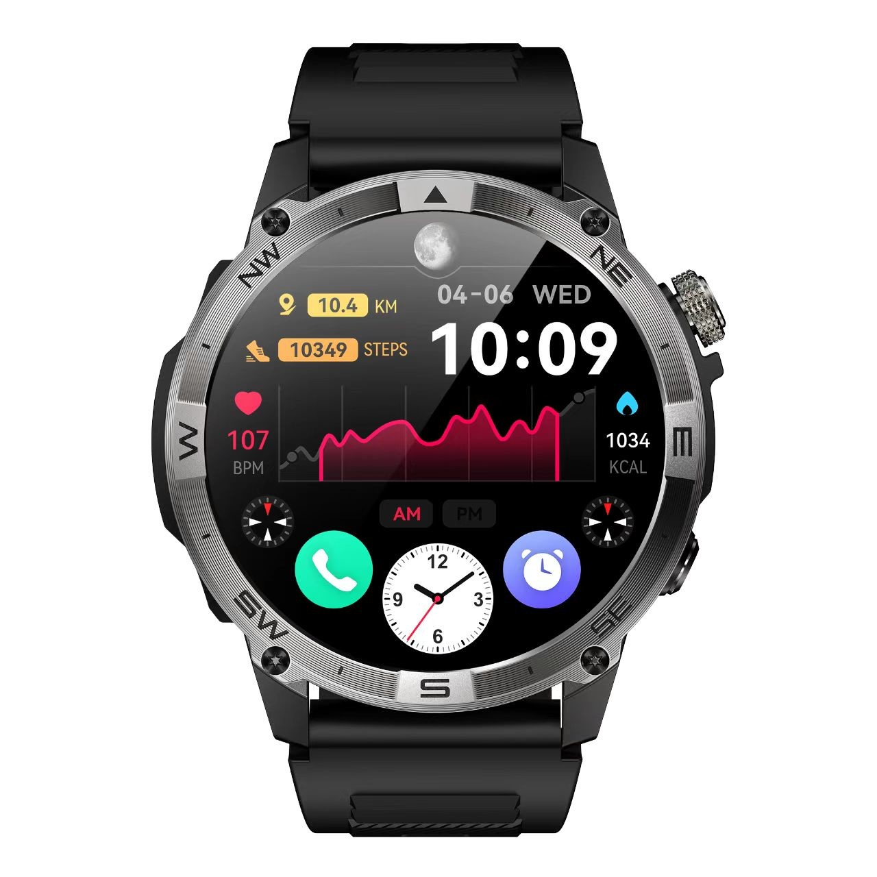 HK08 GPS Smart Watch 1.43 Inch Amoled Screen Smartwatch Sport Outdoor Altitude Bracelet