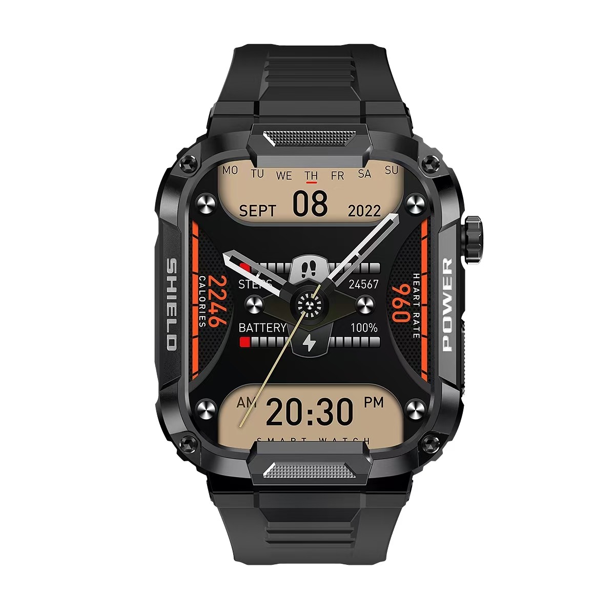 MK66 Men Smart Watch Outdoor Sport Fitness Tracker With BT Call 400mAh Big Battery