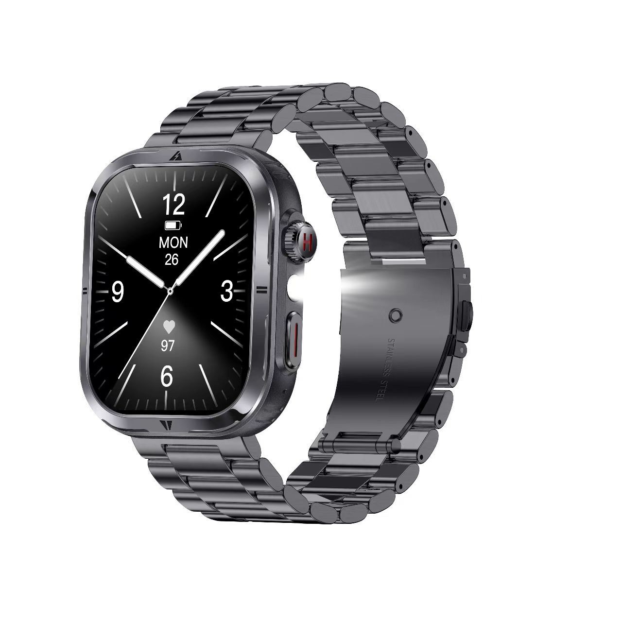 MK86 Sport Smart Watch Flashlight IP68 Waterproof BT Call Blood Oxygen Large Battery