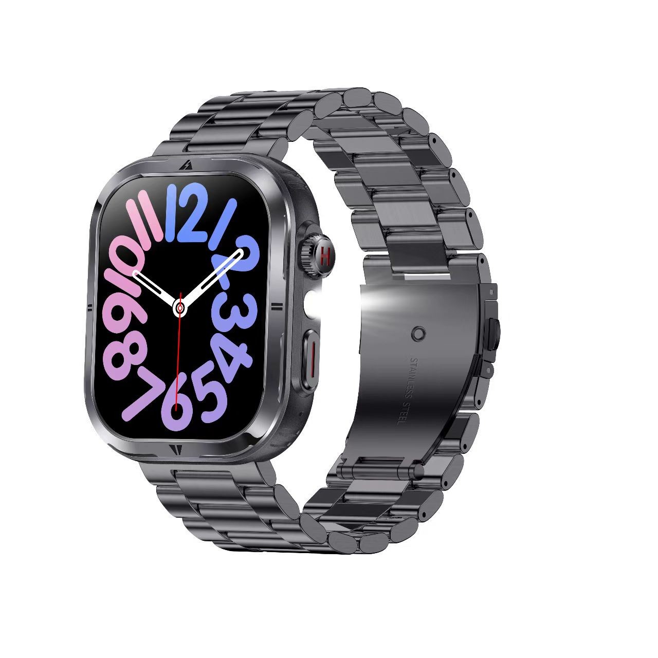 MK68 AMOLED Full Screen Men Smart Watch With BT Call Health Management 360mAh Battery
