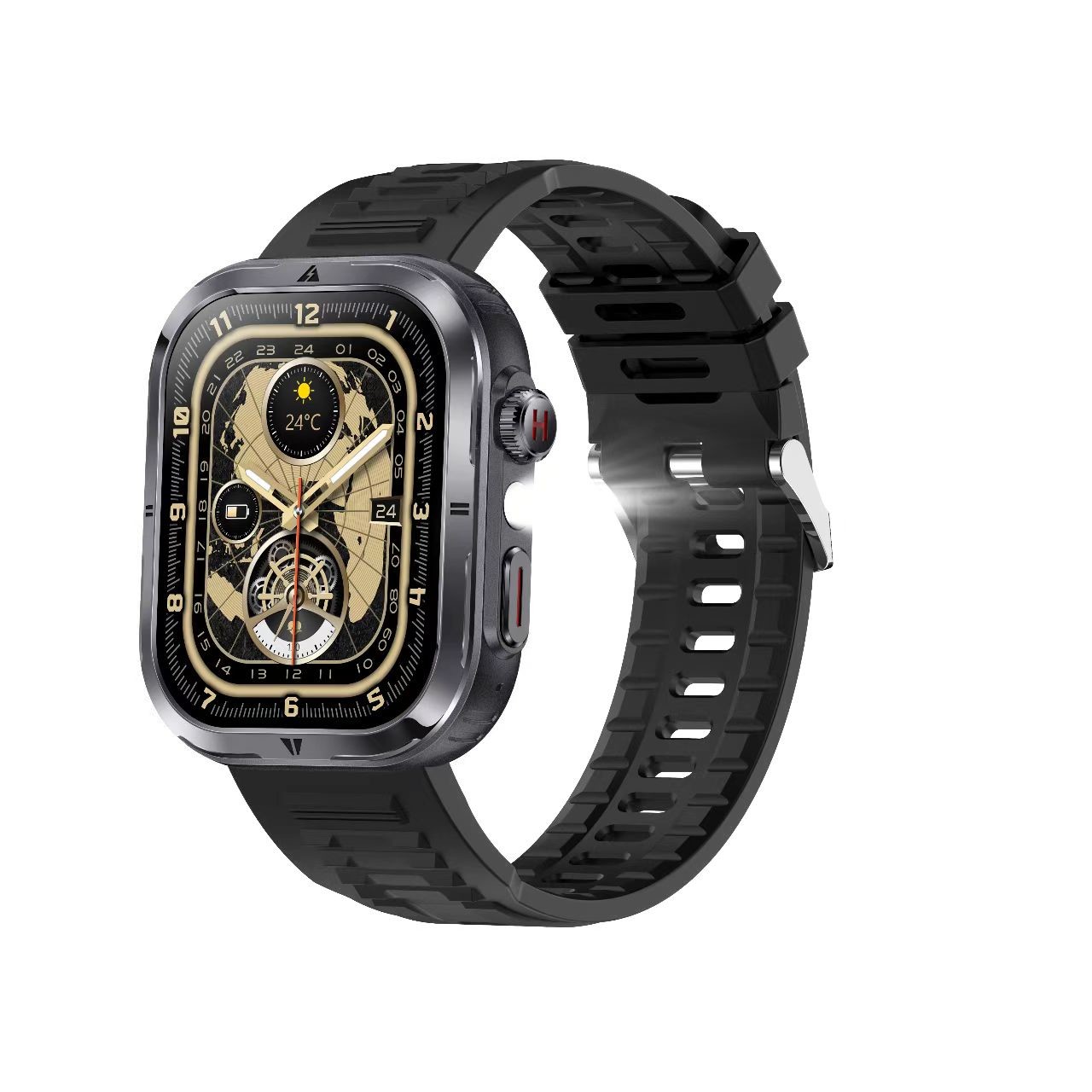 MK68 AMOLED Full Screen Men Smart Watch With BT Call Health Management 360mAh Battery