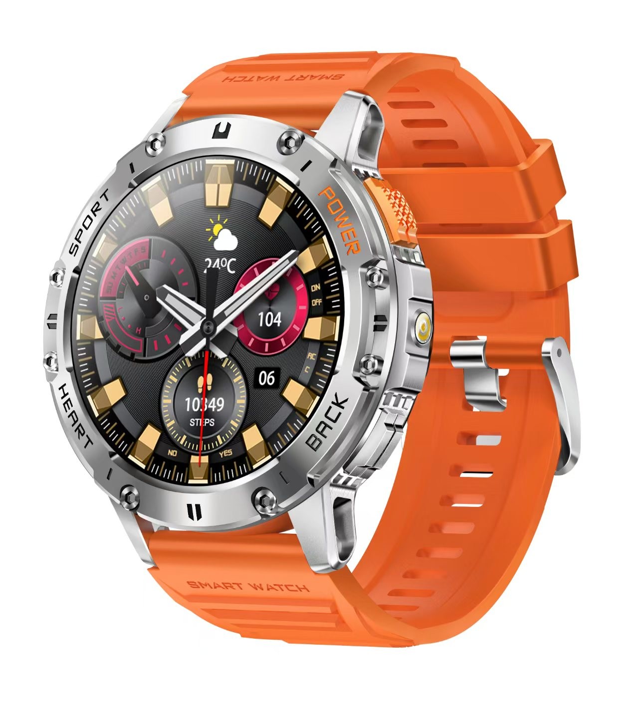 K65 Outdoor Sport Smart Watch With 1.43inch Amoled Screen Flashlight For Android IOS
