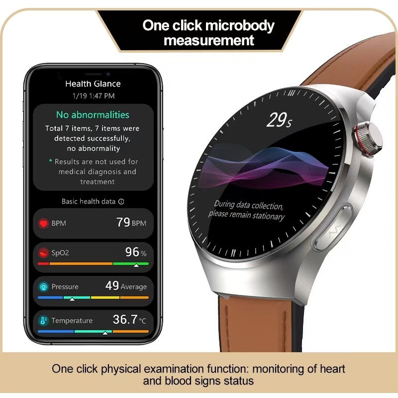 TK26 Health Monitoring Smart Watch 1.43 Inch ECG PPG BT Call Metal Strap Mens Smart Fitness Watch