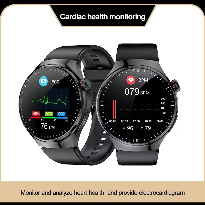 TK26 Health Monitoring Smart Watch 1.43 Inch ECG PPG BT Call Metal Strap Mens Smart Fitness Watch